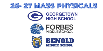 Picture of 5/11/26: 26-27 School Year Georgetown High School, Benold, and Forbes Mass Physical Registration